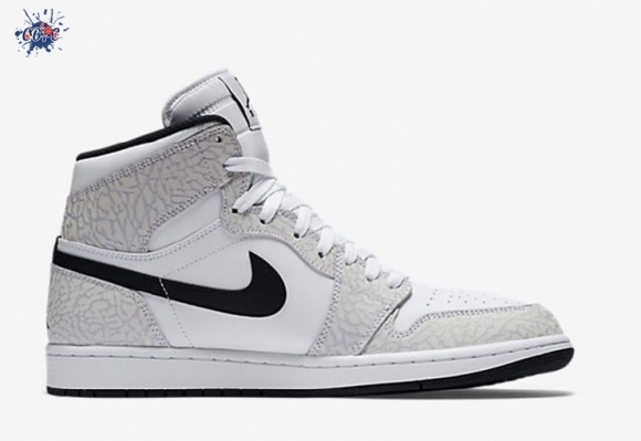 Meilleures Air Jordan 1 "Elephant Print" Grey White Black (839115-106)