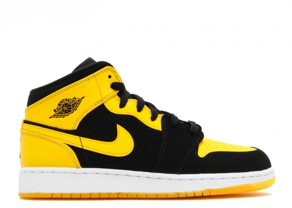 Meilleures Air Jordan 1 Mid Bg (Gs) "New Love 2017" Jaune Noir (554725-035)