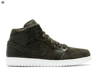 Meilleures Air Jordan 1 Mid Olive (554724-302)