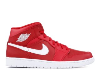 Meilleures Air Jordan 1 Mid Rouge Blanc (554724-600)