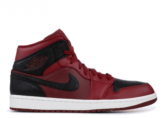 Meilleures Air Jordan 1 Mid Rouge Noir Blanc (554724-601)