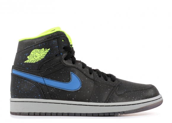 Meilleures Air Jordan 1 Retro High Bhm "Black History Month" Noir Volt Bleu (579591-012)