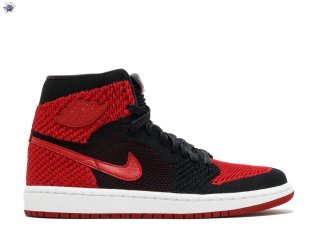 Meilleures Air Jordan 1 Retro High Flyknit Bg (Gs) "Flyknit" Noir Rouge Blanc (919702-001)