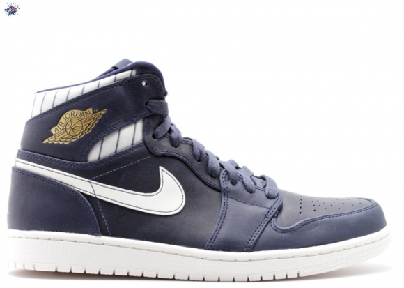 Meilleures Air Jordan 1 Retro High Jeter "Jeter" Marine Or (715854-402)