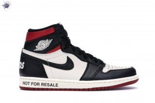 Meilleures Air Jordan 1 Retro High "Not For Resale" Blanc Noir Rouge (861428-106)