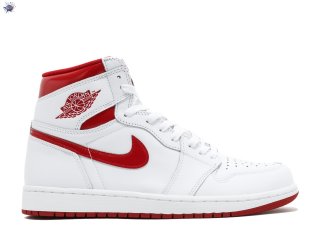 Meilleures Air Jordan 1 Retro High Og "2017 Release" Blanc Rouge (555088-103)