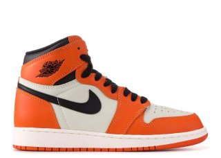 Meilleures Air Jordan 1 Retro High Og Bg (Gs) "Shattered Backboard Away" Orange Blanc Noir (575441-113)