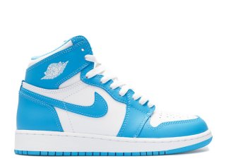 Meilleures Air Jordan 1 Retro High Og Bg (Gs) "Unc" Blanc Bleu (575441-117)