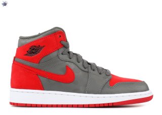 Meilleures Air Jordan 1 Retro High Prem Bg "Camo" Noir Rouge (822858-032)