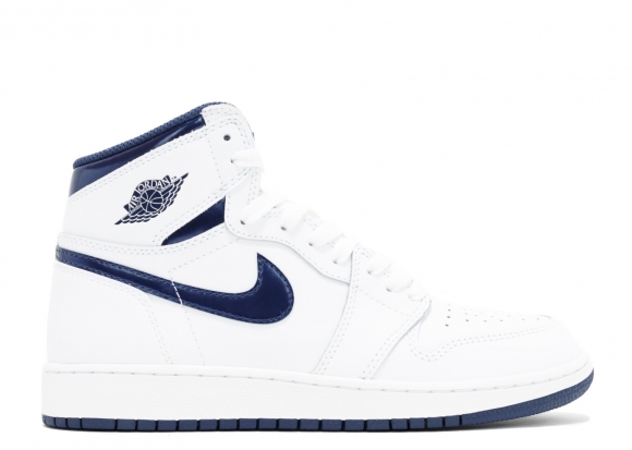 Meilleures Air Jordan 1 Retro Og Bg (Gs) Blanc Marine (575441-106)