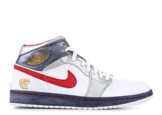 Meilleures Air Jordan 1 Retro "Olympic" Blanc Rouge Marine (136085-161)