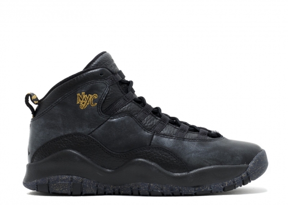 Meilleures Air Jordan 10 Retro Bg (Gs) "Nyc" Noir Or (310806-012)