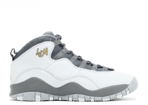 Meilleures Air Jordan 10 Retro Bg "London" Blanc Gris (310806-004)