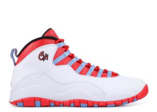 Meilleures Air Jordan 10 Retro "Chicago" Blanc Orange Gris (310805-114)