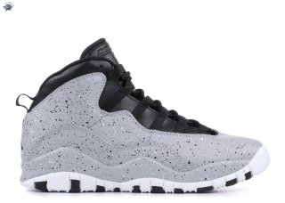 Meilleures Air Jordan 10 Retro (Gs) "Cement" Gris Noir (310806-062)