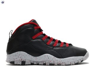 Meilleures Air Jordan 10 Retro "Psny" Noir Gris Rouge (537687-aj10)