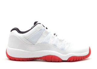 Meilleures Air Jordan 11 Retro Low (Gs) Blanc Rouge (528896-101)