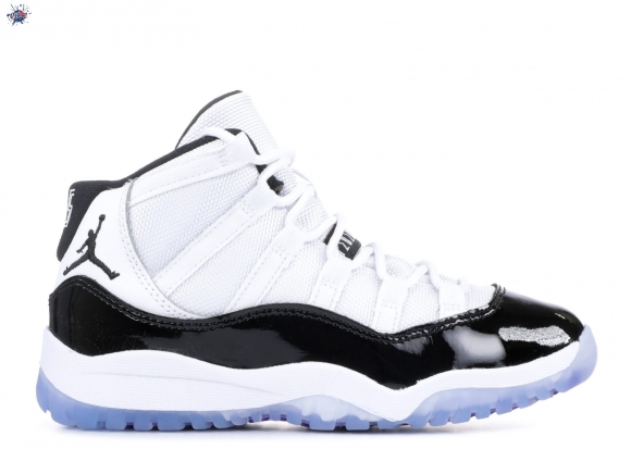 Meilleures Air Jordan 11 Retro (Ps) "Concord 2018 Release" Blanc Noir (378039-100)