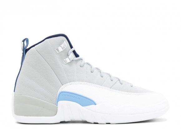 Meilleures Air Jordan 12 Retro Bg (Gs) "Unc" Gris Blanc Bleu (153265-007)