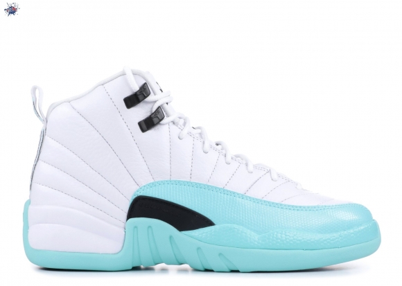 Meilleures Air Jordan 12 Retro (Gs) "Light Aqua" Blanc Bleu (510815-100)