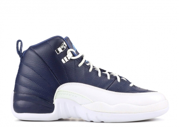 Meilleures Air Jordan 12 Retro (Gs) "Obsidian" Obsidienne Blanc (153265-410)