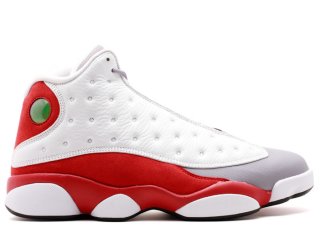 Meilleures Air Jordan 13 Retro "Grey Toe" Blanc Rouge (414571-126)