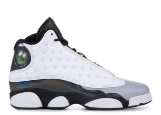 Meilleures Air Jordan 13 Retro (Gs) "Barons" Blanc Gris Noir (414574-115)