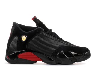 Meilleures Air Jordan 14 Retro (Bg) Last Shot "2018 Release" Noir Rouge (487524-003)