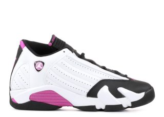 Meilleures Air Jordan 14 Retro Gg "Fuchsia Blast" Blanc Rose (654969-119)