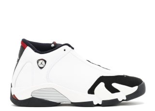 Meilleures Air Jordan 14 Retro (Gs) "Black Toe" Blanc Noir (654963-102)