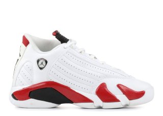 Meilleures Air Jordan 14 Retro (Gs) Blanc Rouge (312091-101)