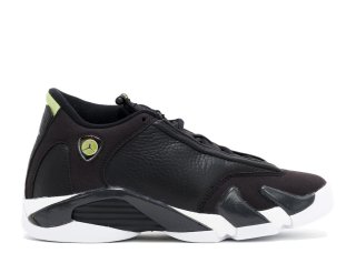 Meilleures Air Jordan 14 Retro (Gs) "Indiglo" Noir Blanc (487524-005)