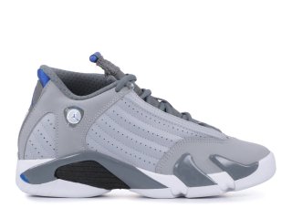 Meilleures Air Jordan 14 Retro (Gs) "Sport Bleue" Gris (487524-004)