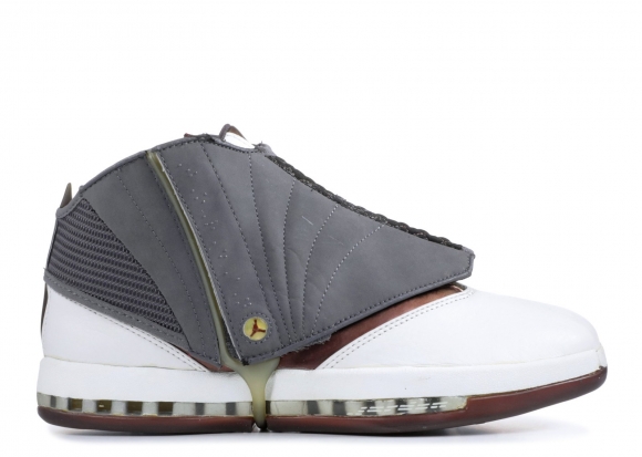 Meilleures Air Jordan 16 + Q M Gris Blanc (136080-020)