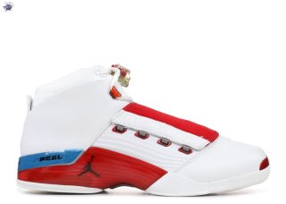 Meilleures Air Jordan 17 Blanc Rouge Bleu (302720-161)