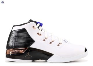 Meilleures Air Jordan 17+ Retro "Copper" Blanc Noir (832816-122)