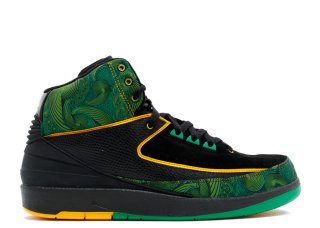 Meilleures Air Jordan 2 High Db "Doernbecher" Noir Vert Jaune (318304-071)