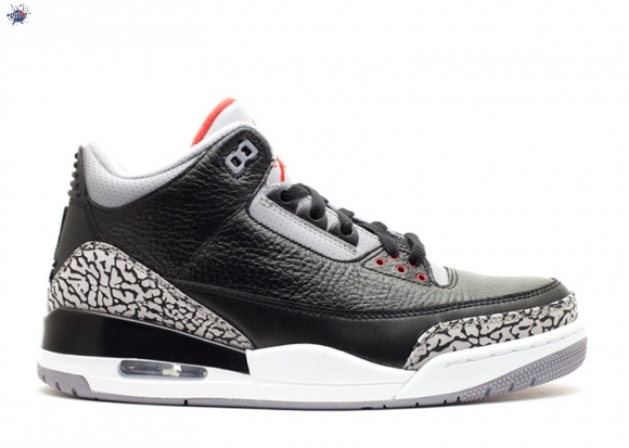 Meilleures Air Jordan 3 Retro "2011 Release" Noir Rouge (136064-010)