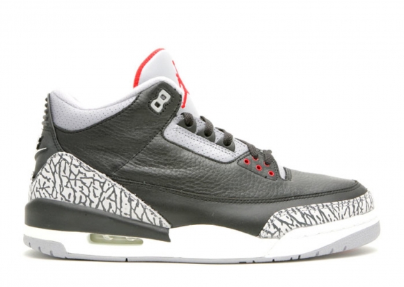 Meilleures Air Jordan 3 Retro Noir Gris (136064-001)