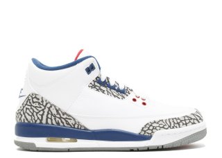 Meilleures Air Jordan 3 Retro Og Bg (Gs) "True Bleue 2016 Release" Blanc Bleu (854261-106)