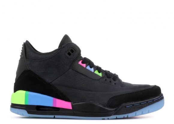 Meilleures Air Jordan 3 Retro Se Q54 (Gs) "Quai54" Noir Vert (at9194-001)