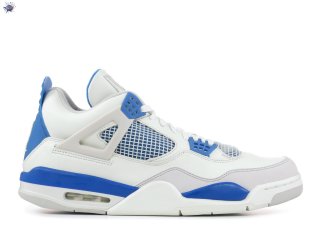 Meilleures Air Jordan 4 Retro Blanc Bleu (308497-141)