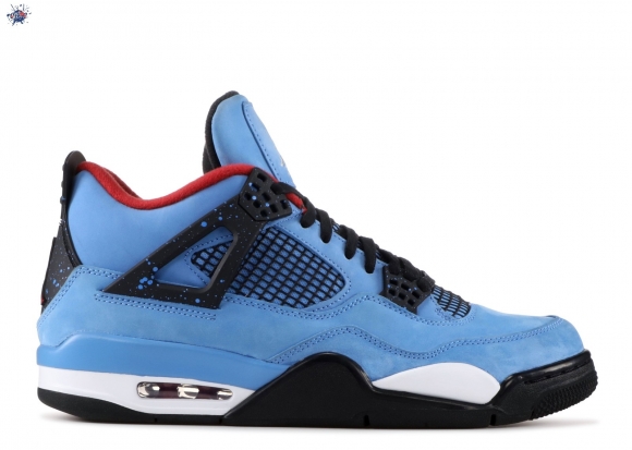 Meilleures Air Jordan 4 Retro "Cactus Jack" Bleu (308497-406)