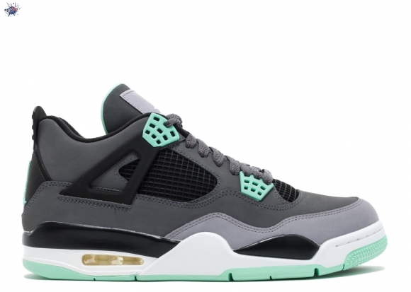 Meilleures Air Jordan 4 Retro "Green Glow" Gris Vert (308497-033)