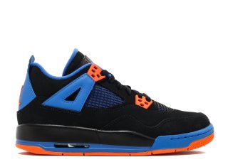 Meilleures Air Jordan 4 Retro (Gs) "Cavs" Noir Orange Bleu (408452-027)