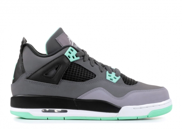 Meilleures Air Jordan 4 Retro (Gs) "Green Glow" Gris Vert (408452-033)