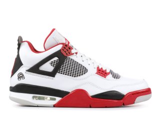 Meilleures Air Jordan 4 Retro "Mars Blackmon" Blanc Rouge (308497-162)