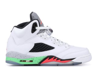 Meilleures Air Jordan 5 Retro Bg (Gs) "Pro Stars" Blanc Rose Vert (440888-115)