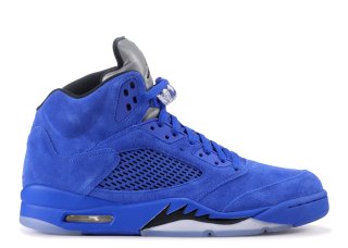 Meilleures Air Jordan 5 Retro "Bleu Suede" Bleu (136027-401)