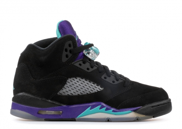 Meilleures Air Jordan 5 Retro (Gs) "Black Grape" Noir Pourpre (440888-007)